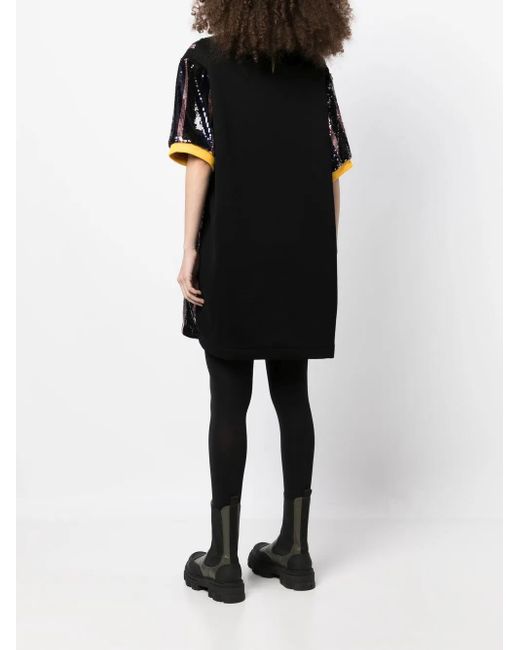 Plan C Black T-Shirt Mit Pailletten