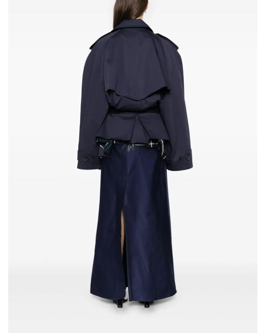 Balenciaga Blue Jacke Mit Gürtel