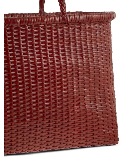Dragon Diffusion Red Weave Woven-Design Shoulder Bag