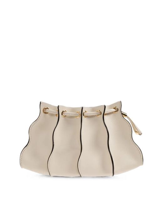 Ulla Johnson Natural Small Adria Leather Crossbody Bag