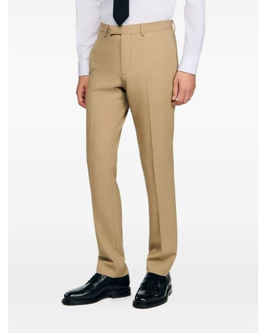 Sandro Natural Wool Suit Trousers for men