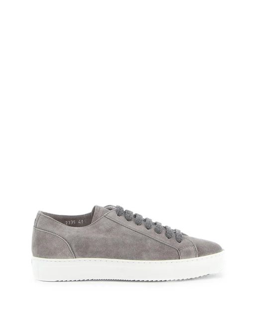 Doucal's White Baskets En Daim À Lacets for men