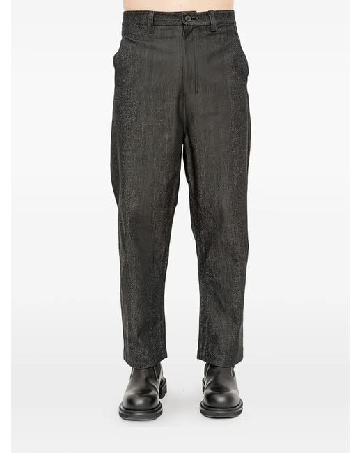 JOE CHIA Gray Traceline Panelled Trousers for men