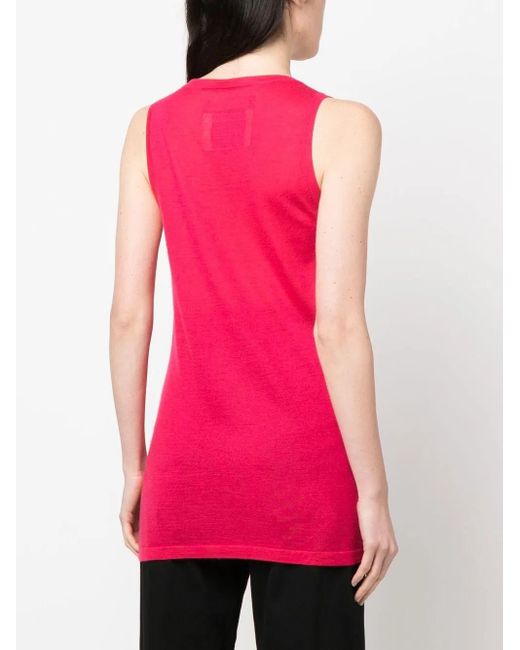 Frenckenberger Pink Scoop Neck Tank Top