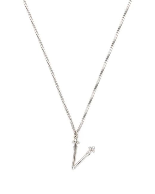 Emanuele Bicocchi Metallic Alphabet Pendant Necklace
