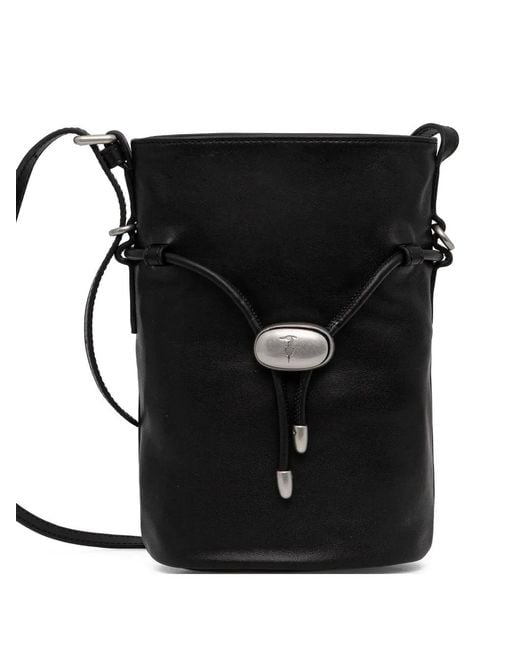 Trussardi Black Small Amuleto Bucket Bag