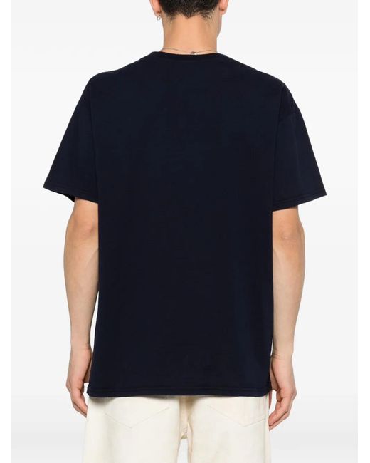 Willy Chavarria Blue Graphic T-Shirt for men
