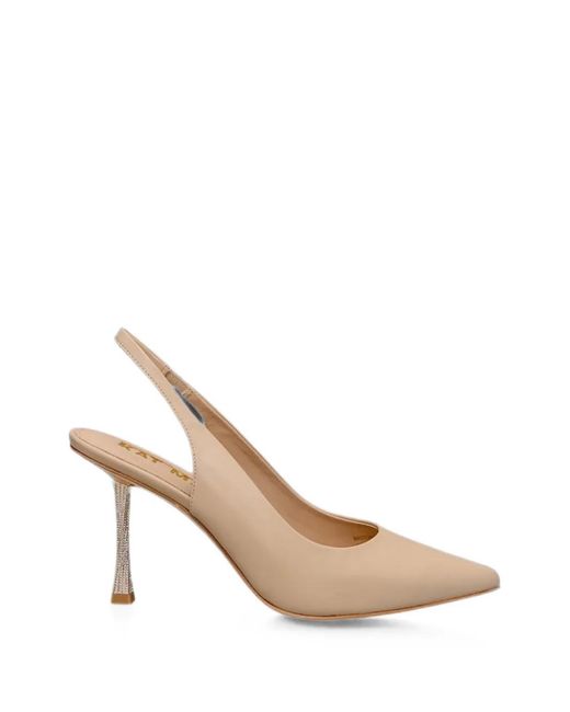 Kat Maconie White Escarpins Ornés De Cristaux À Bride Arrière