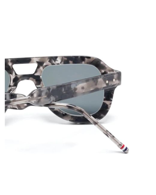 Thom Browne Gray Pilot-Frame Sunglasses