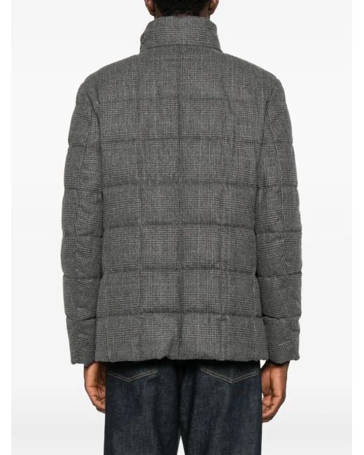 Fay Gray Checked Flap-Pocket Coat for men