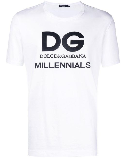Dolce & Gabbana Dg Millennials T-shirt in White for Men | Lyst Dolce & Gabbana Dg Millennials T-shirt in White for Men | Lyst