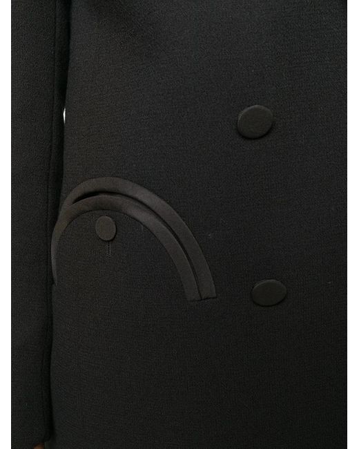 Blazé Milano Black Double-Breasted Silk Blazer
