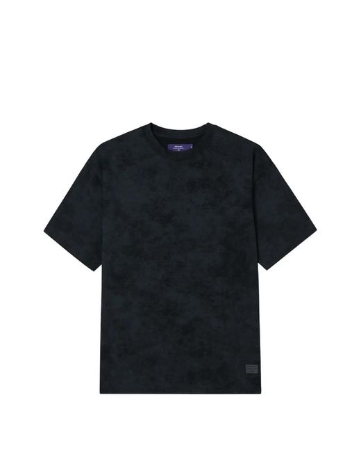 AFTERMATHS Black Logo-Embroidered Acid-Wash T-Shirt for men