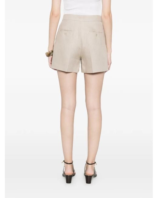 Max Mara Natural Linen Shorts