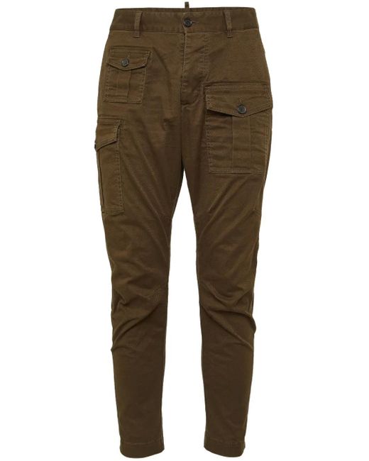 DSquared² Natural Cotton Cargo Trousers for men