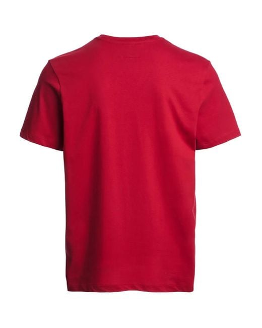 Parajumpers Red Small-Logo Crew-Neck T-Shirt for men