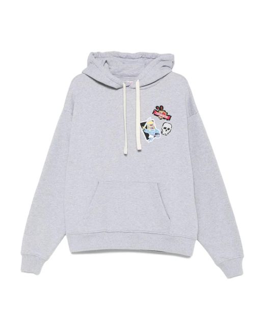 Felpa Con Cappuccio E Applicazione Barbarian di Charles Jeffrey in White
