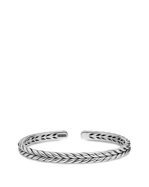 David Yurman White Chevron Flex Bracelet for men