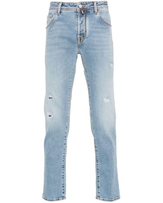 Jacob Cohen Schmale Cropped-Jeans in Blue für Herren