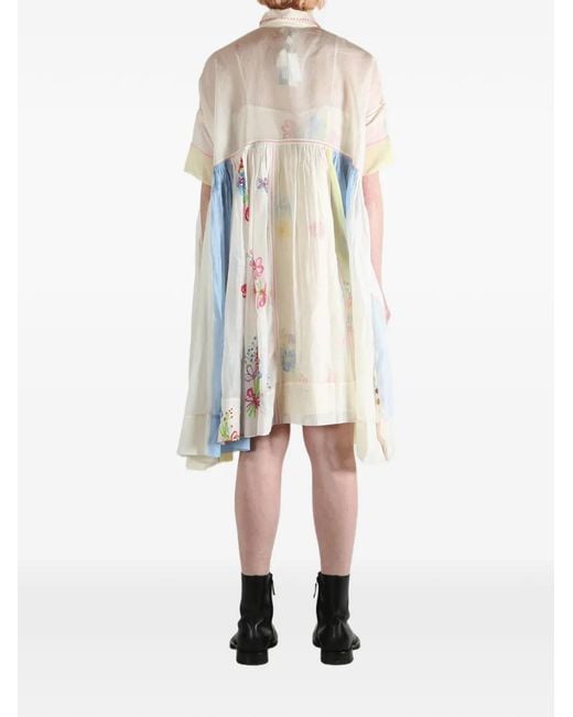 Péro White Floral-Print Dress