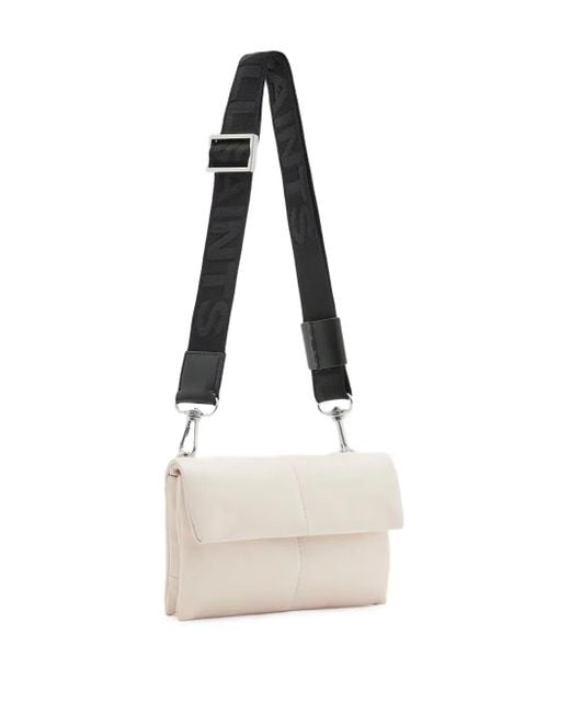 AllSaints Foldover Shoulder Bag White