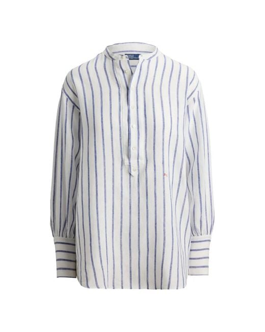 Polo Ralph Lauren White Sara Linen Shirt
