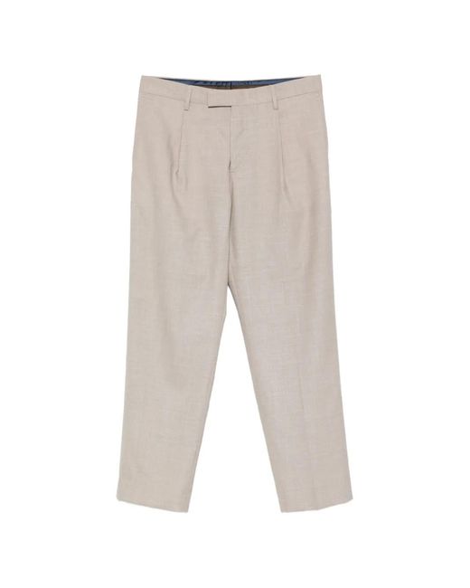 Grayed White Pantalon Albert À Design Plissé for men