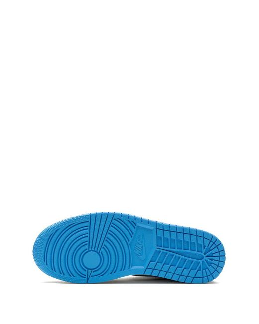 Nike Blue Air 1 Retro High Og "unc Toe" Sneakers for men