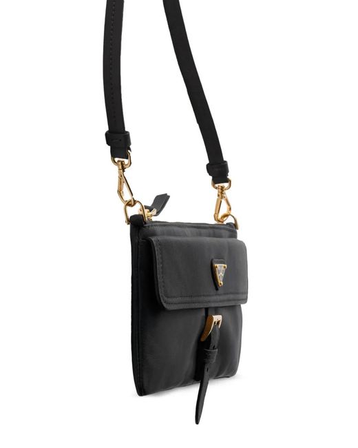 Prada Black Nappa-Leather Wallet With Shoulder-Strap