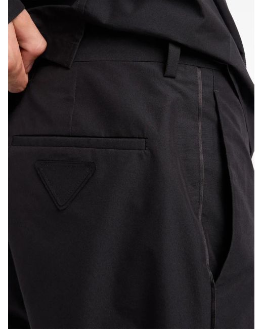 Pantalones Con Logo Triangular Prada de hombre de color Blue