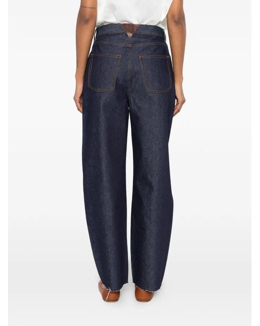 Sandro Blue Wide-Leg Balloon Jeans