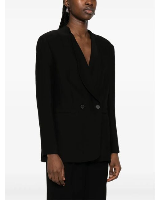 A.M.G Black Double-Breasted Blazer