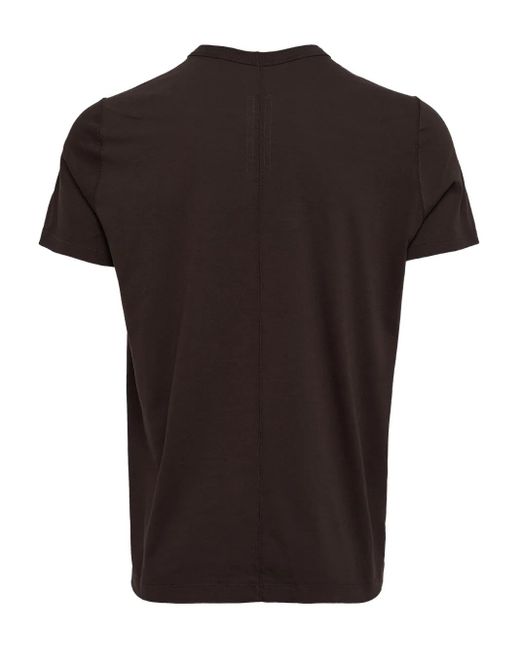 Rick Owens Black Short Level Cotton Jersey T-Shirt for men