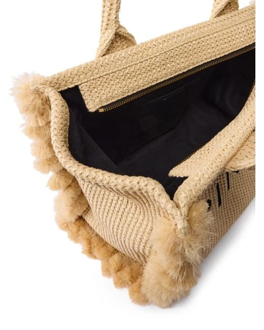 Pinko タッセル ビーチバッグ Natural