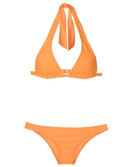 Amir Slama Orange Bikini Triangles À Dos-Nu