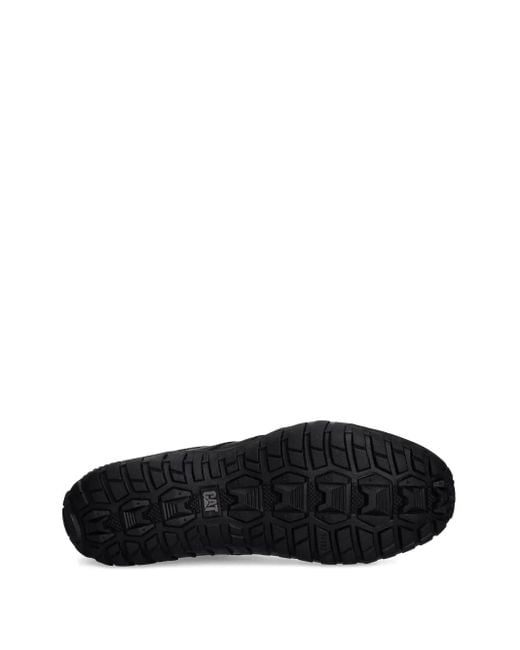 Caterpillar Black Instruct Lace-Up Panelled Sneakers for men