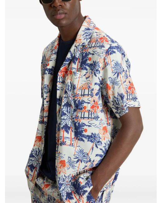 Woolrich White Graphic-Print Shirt for men