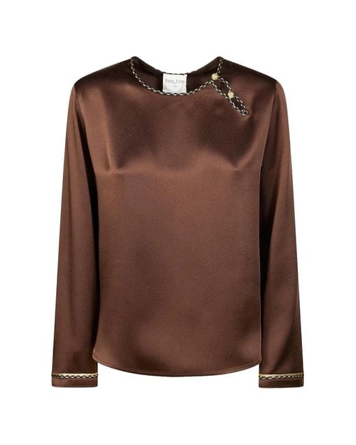Forte_forte Brown Woven Trim Shirt