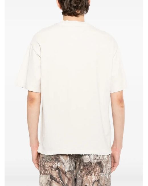WARMAN White Skull-Print T-Shirt for men