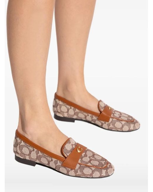 COACH Brown Sculpted C Loafer