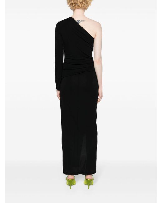 Diane von Furstenberg Black Kitana One-shoulder Maxi Dress