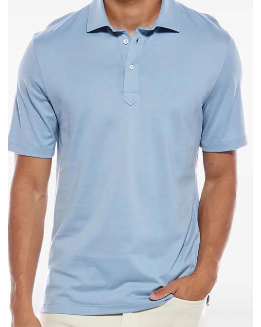 Brunello Cucinelli Poloshirt mit kurzen Ärmeln in Blue für Herren