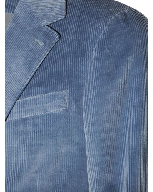 Lardini Blue Corduroy Two-Button Suit for men