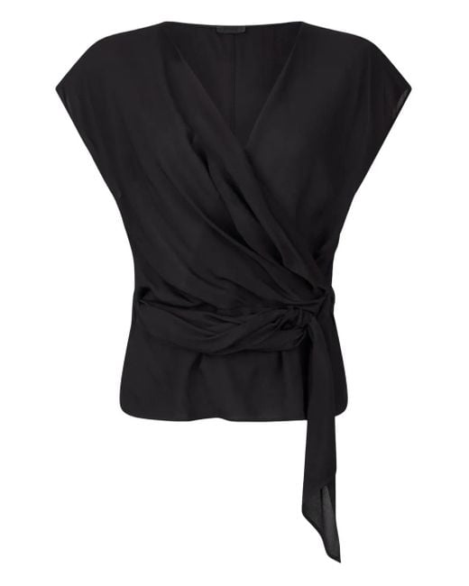 Liu Jo Vネック トップ Black
