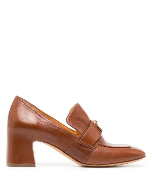 Madison Maison Brown Lock 55Mm Leather Pumps