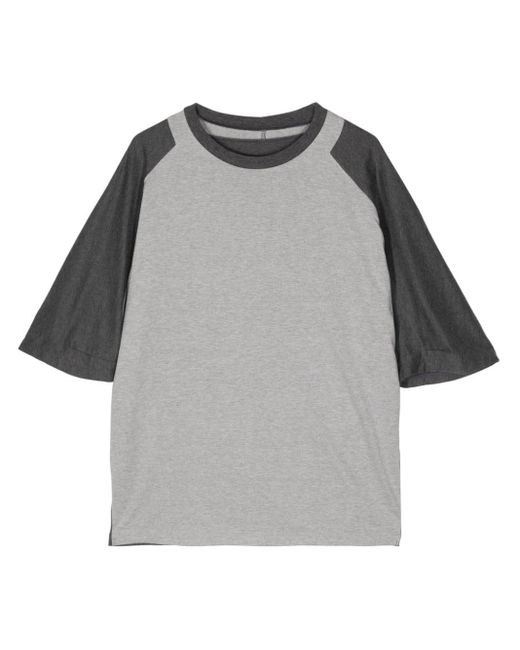 Fumito Ganryu Gray Raglan-sleeve Cotton T-shirt for men