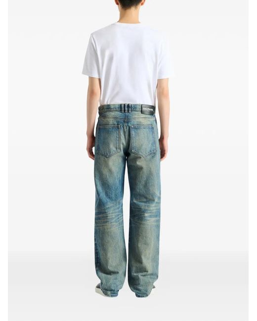 Balmain Blue Loose-Fit Jeans for men