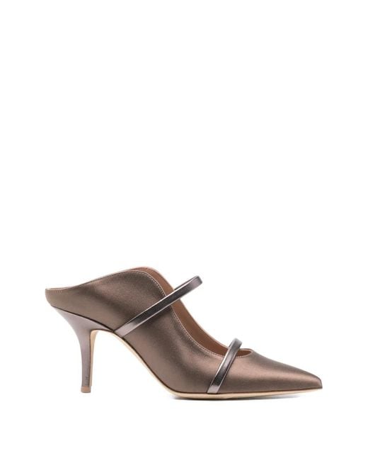 Malone Souliers Brown Double-Strap Pumps