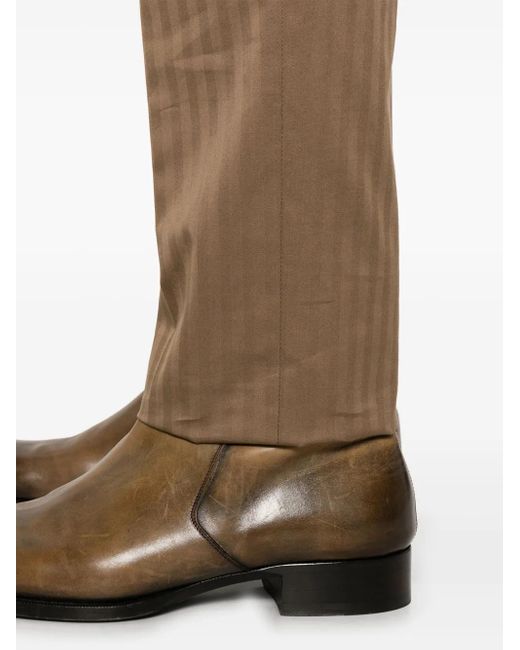 Completo Due Pezzi A Righe di Lardini in Brown da Uomo