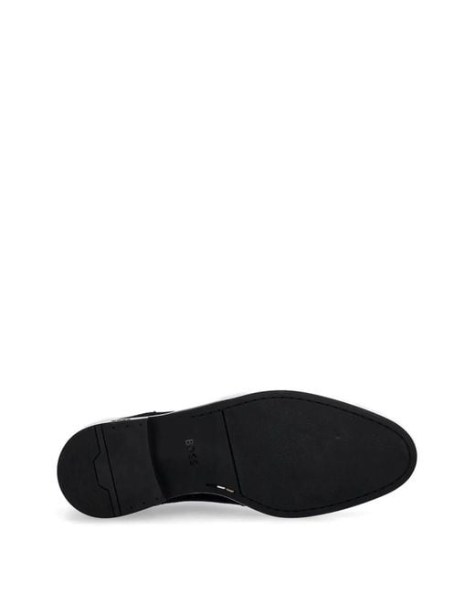 Boss Black Lace-Up Derby Shoes for men